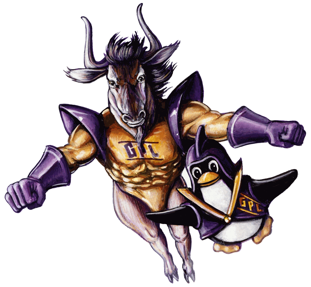 GNU and Tux: the two halves of a GNU/Linux system