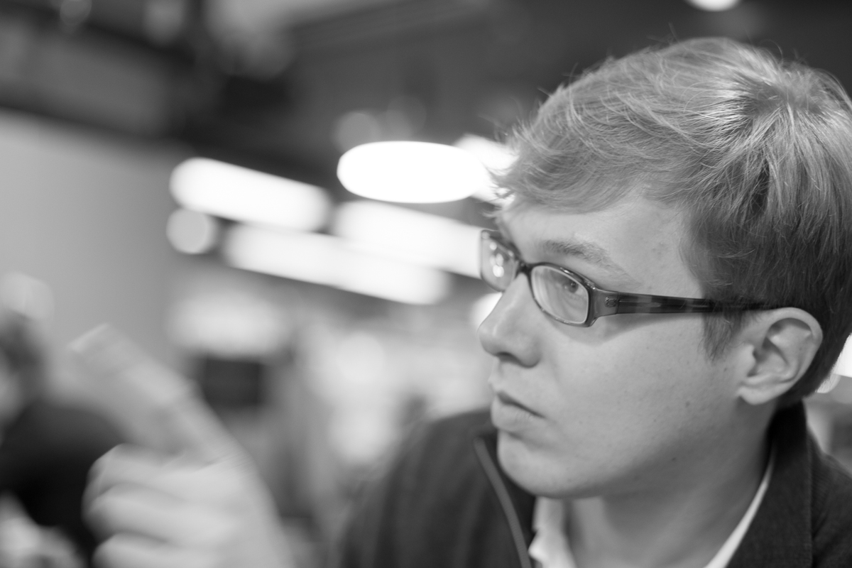 Lennart Poettering, lead developer of systemd, at FOSDEM 2012