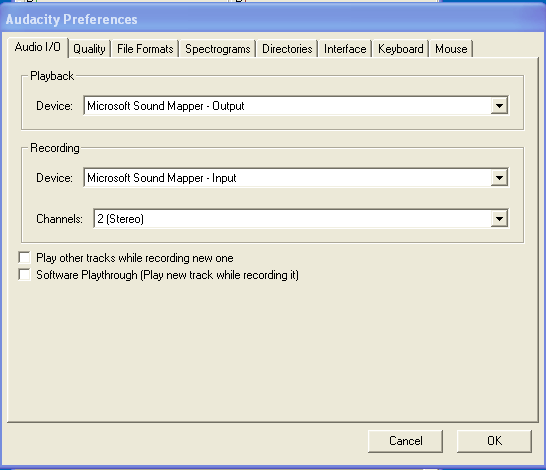 Audacity screenshot
