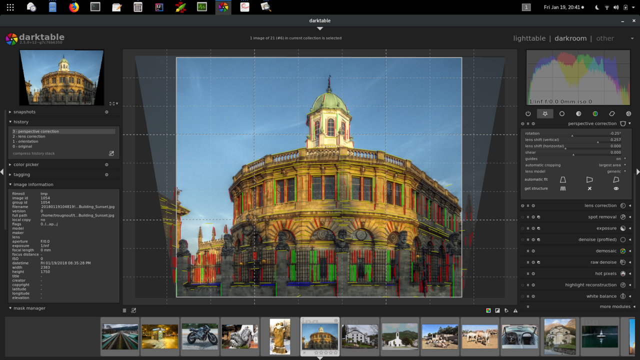 darktable screenshot