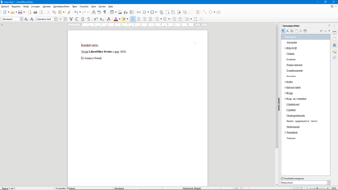LibreOffice screenshot