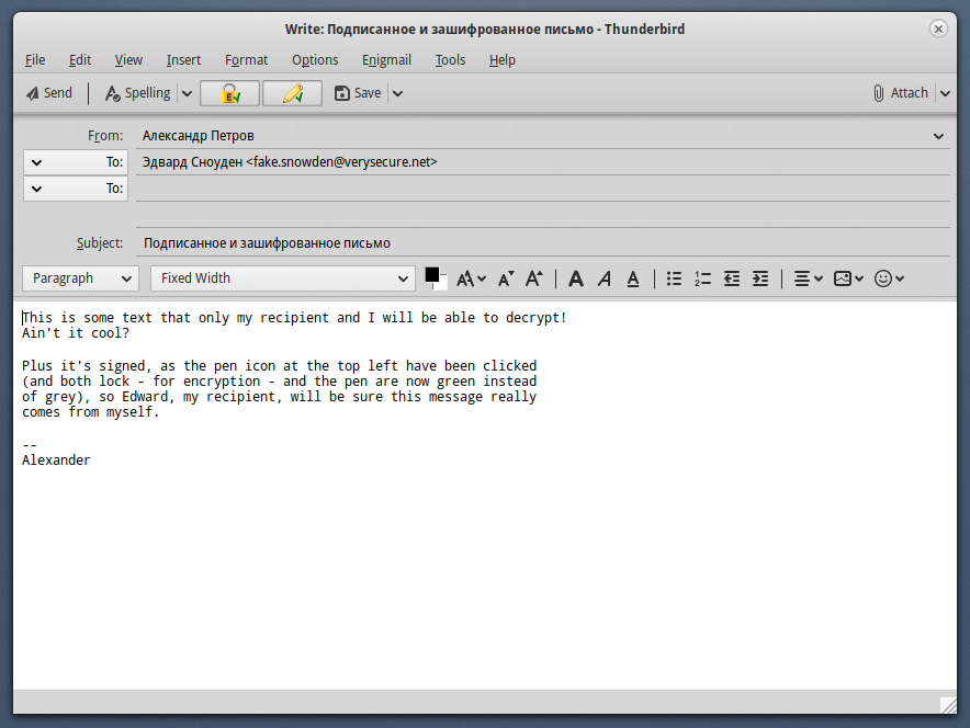 Mozilla Thunderbird screenshot
