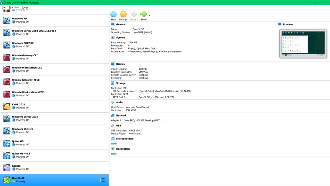 VirtualBox screenshot